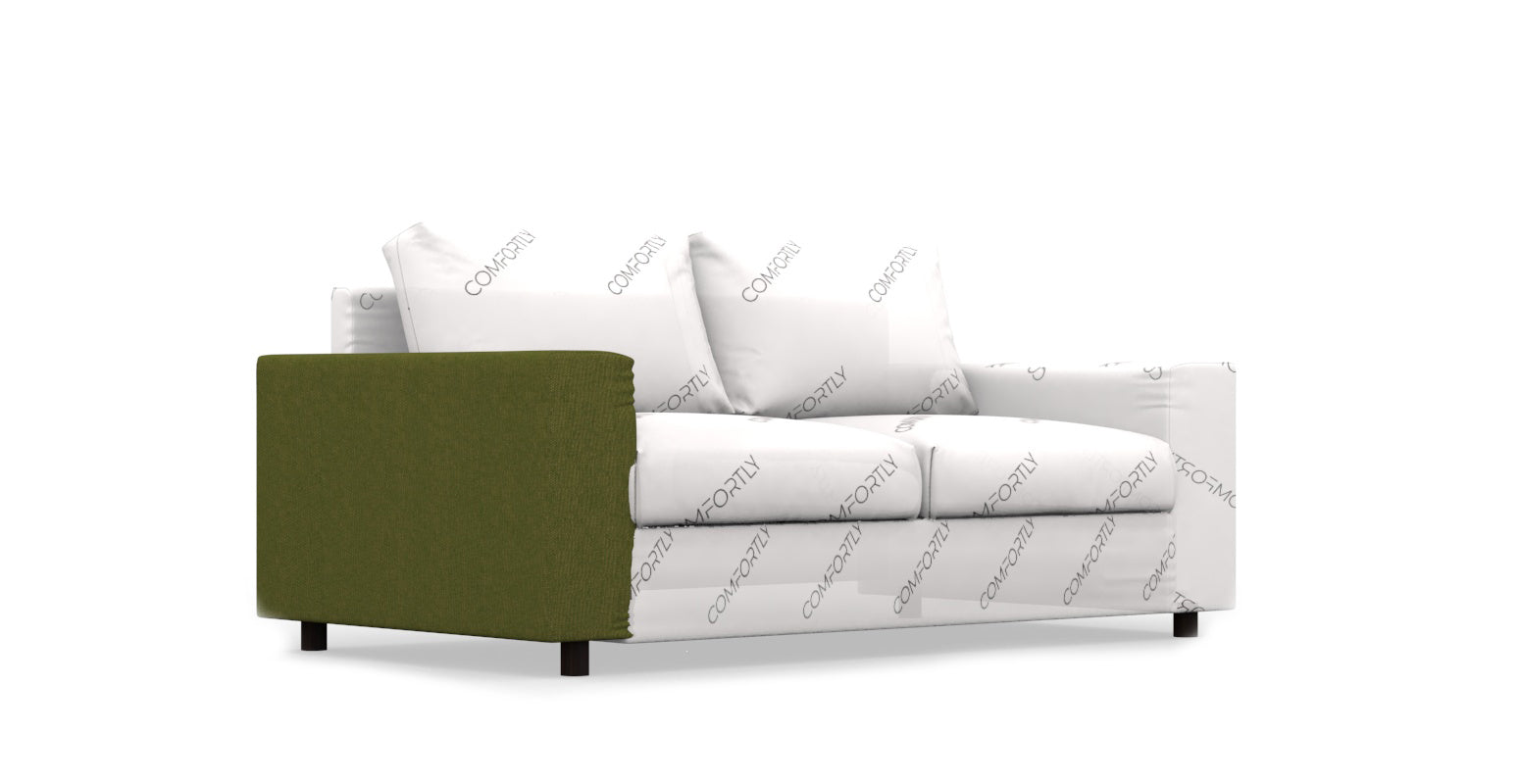 VIMLE IKEA Wide Armrest Cover - Swiss Linen Blends Green